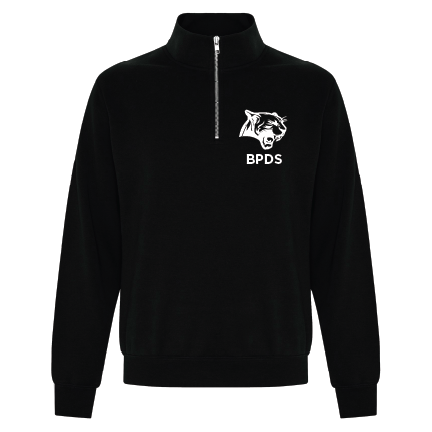 BPDS Staff 1/4 Zip Sweater - Black