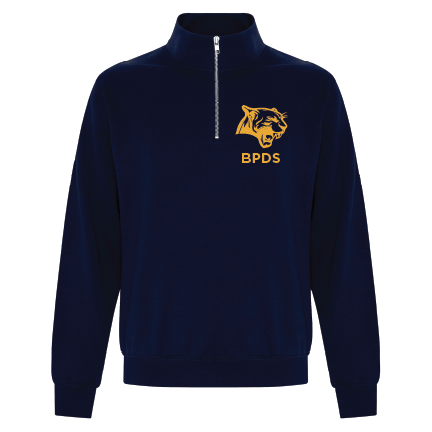 BPDS Staff 1/4 Zip Sweater - Navy