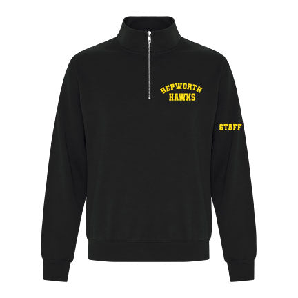 Hepworth Hawks Adult 1/4 Zip Staff Sweater