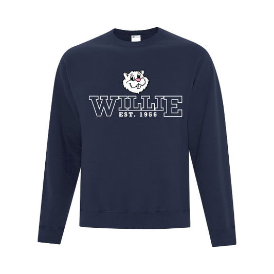 Adult Wiarton Willie Varsity Crewneck